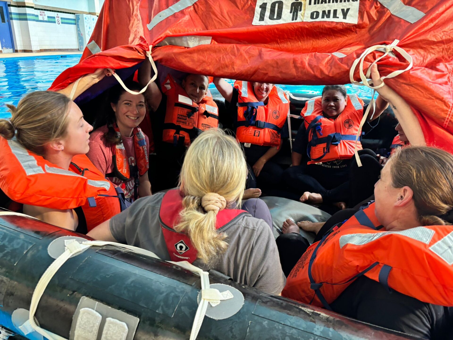 Everard Supports All-Women Sea Survival Course